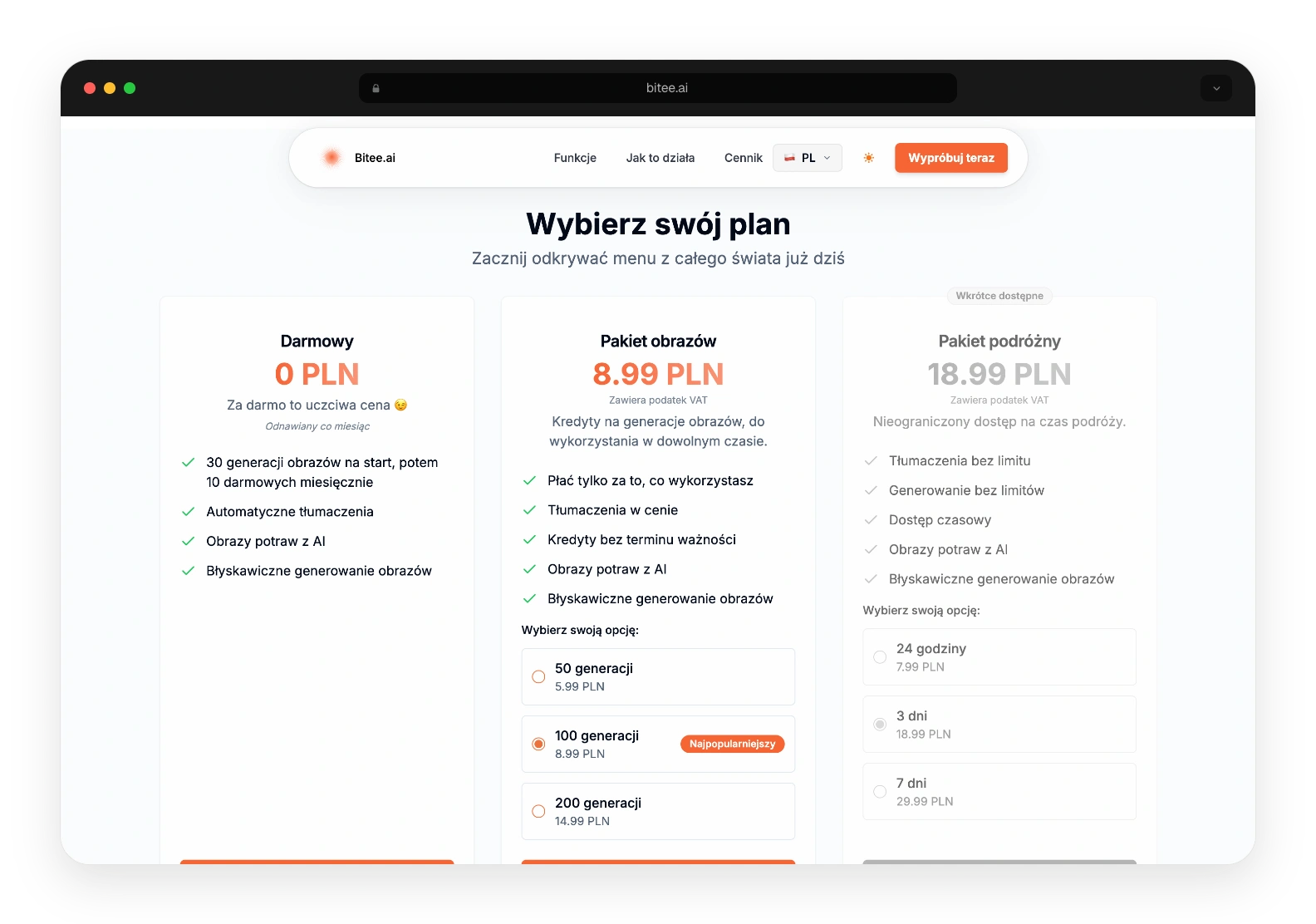 Bitee.ai product interface