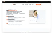 Strona Bitee.ai do wizualizacji menu restauracyjnego