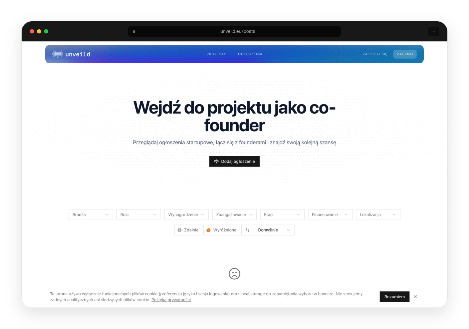 Unveild startup discovery platform — 3